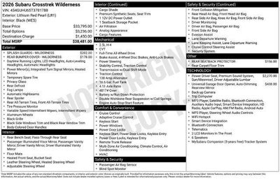 2026 Subaru Crosstrek Wilderness