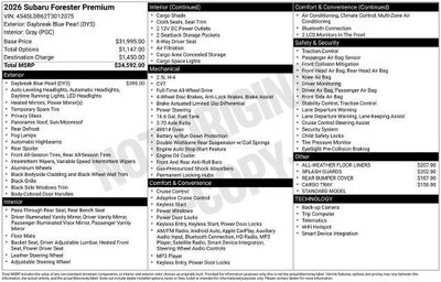 2026 Subaru Forester Premium