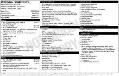 2026 Subaru Forester Touring