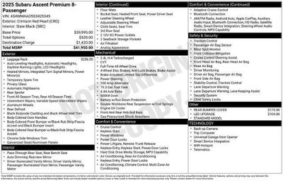 2025 Subaru Ascent Premium
