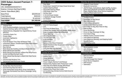 2025 Subaru Ascent Premium