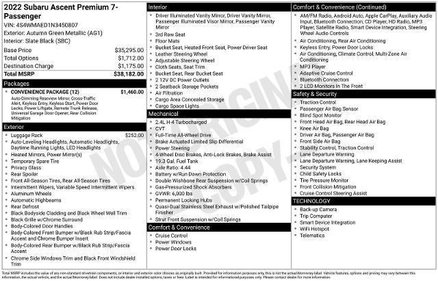 2022 Subaru Ascent Premium