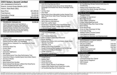 2023 Subaru Ascent Limited
