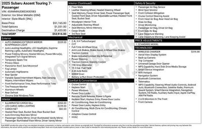 2025 Subaru Ascent Touring