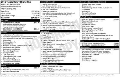 2015 Toyota Camry Hybrid Base