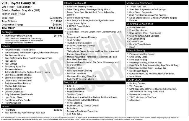 2015 Toyota Camry XLE
