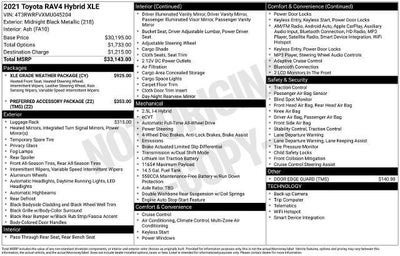 2021 Toyota RAV4 Hybrid XLE