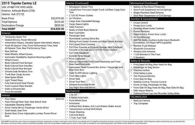 2015 Toyota Camry XLE