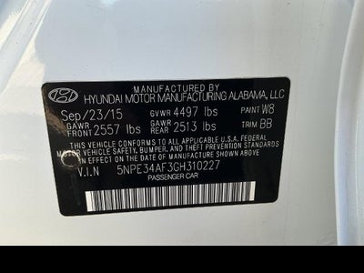 2016 Hyundai Sonata 2.4L Limited