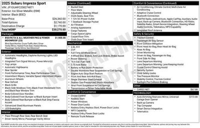 2025 Subaru Impreza Sport