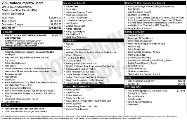 2025 Subaru Impreza Sport
