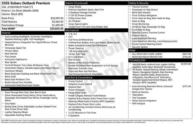 2026 Subaru Outback Premium