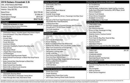 2018 Subaru Crosstrek Base