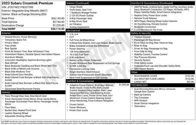 2023 Subaru Crosstrek Premium