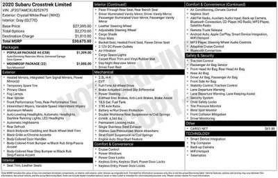 2020 Subaru CROSSTREK Base