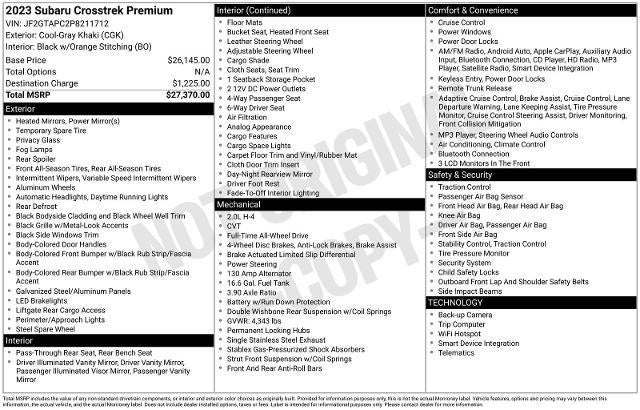 2023 Subaru Crosstrek Premium