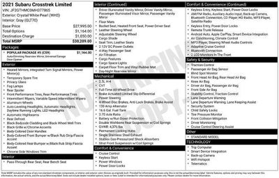 2021 Subaru Crosstrek Limited