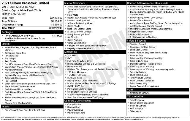 2021 Subaru Crosstrek Limited