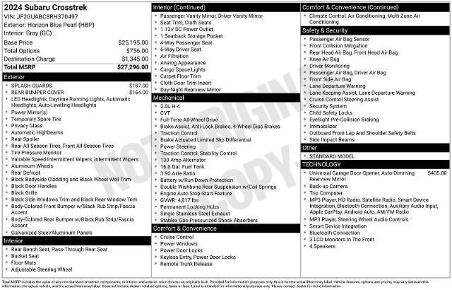 2024 Subaru Crosstrek Base