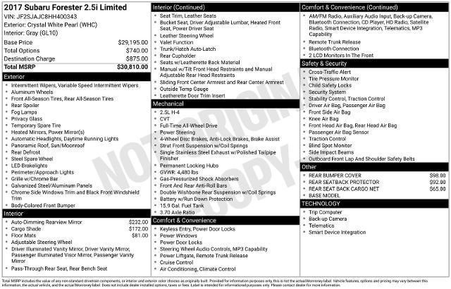 2017 Subaru Forester Limited