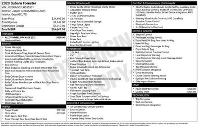 2020 Subaru Forester Base