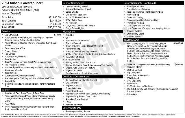 2024 Subaru Forester Sport
