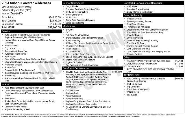 2024 Subaru Forester Wilderness