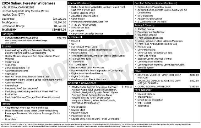 2024 Subaru Forester Wilderness