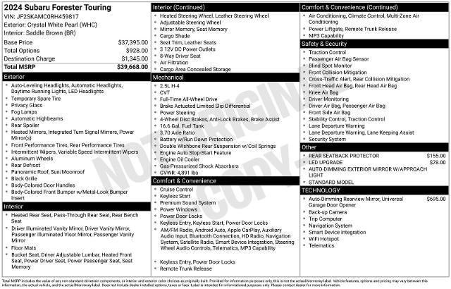 2024 Subaru Forester Touring