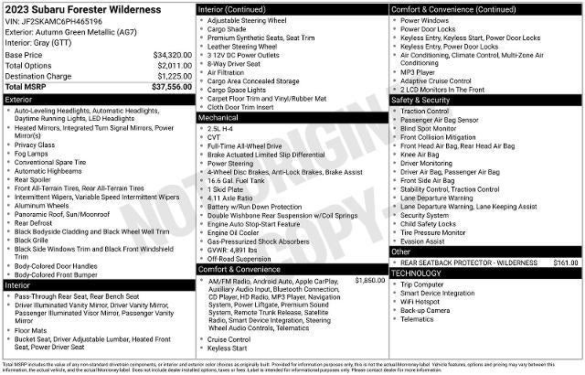 2023 Subaru Forester Wilderness