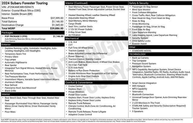2024 Subaru Forester Touring