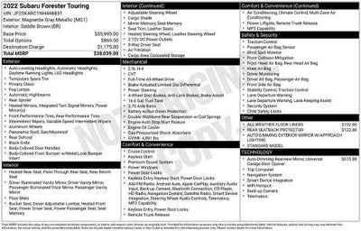 2022 Subaru Forester Touring
