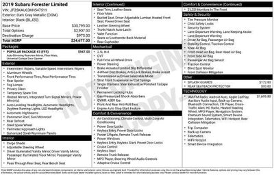 2019 Subaru Forester Limited