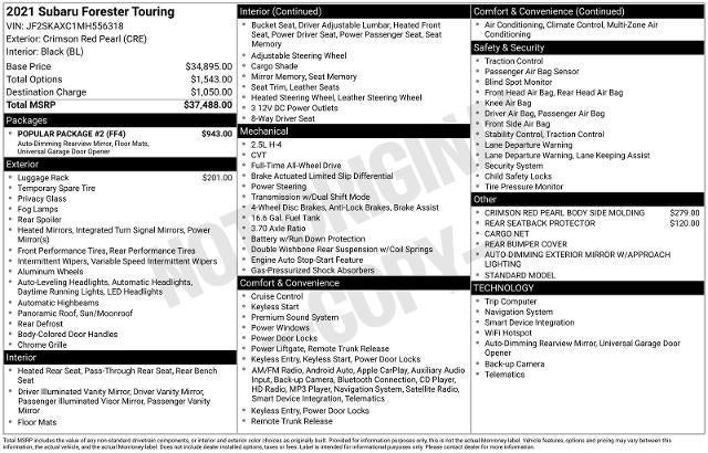 2021 Subaru Forester Touring