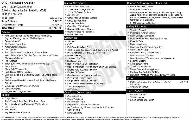 2025 Subaru Forester Base