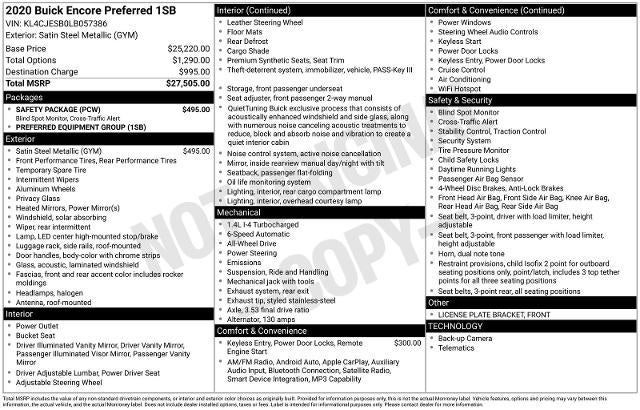 2020 Buick Encore Preferred