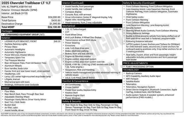 2025 Chevrolet Trailblazer LT