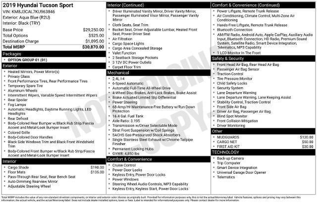 2019 Hyundai Tucson Sport