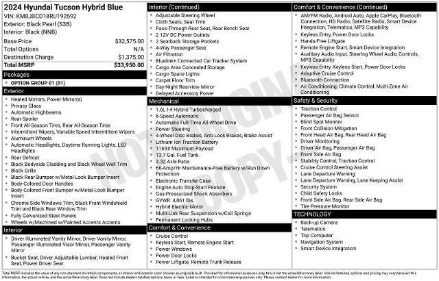 2024 Hyundai Tucson Hybrid Blue