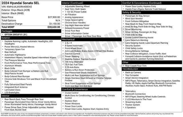 2024 Hyundai Sonata SEL