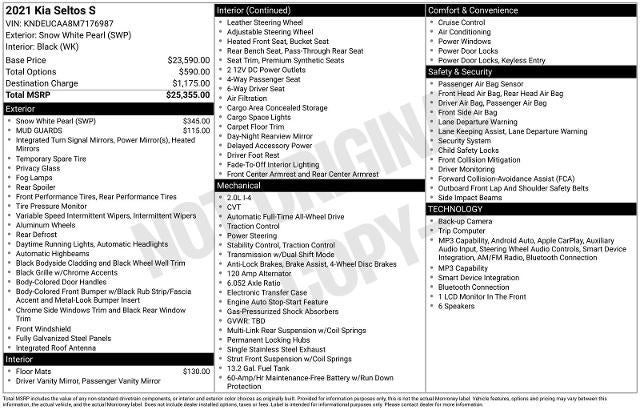 2021 Kia Seltos S