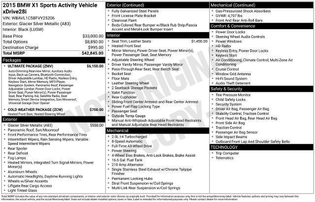 2015 BMW X1 xDrive28i