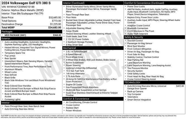 2024 Volkswagen Golf GTI 380 S
