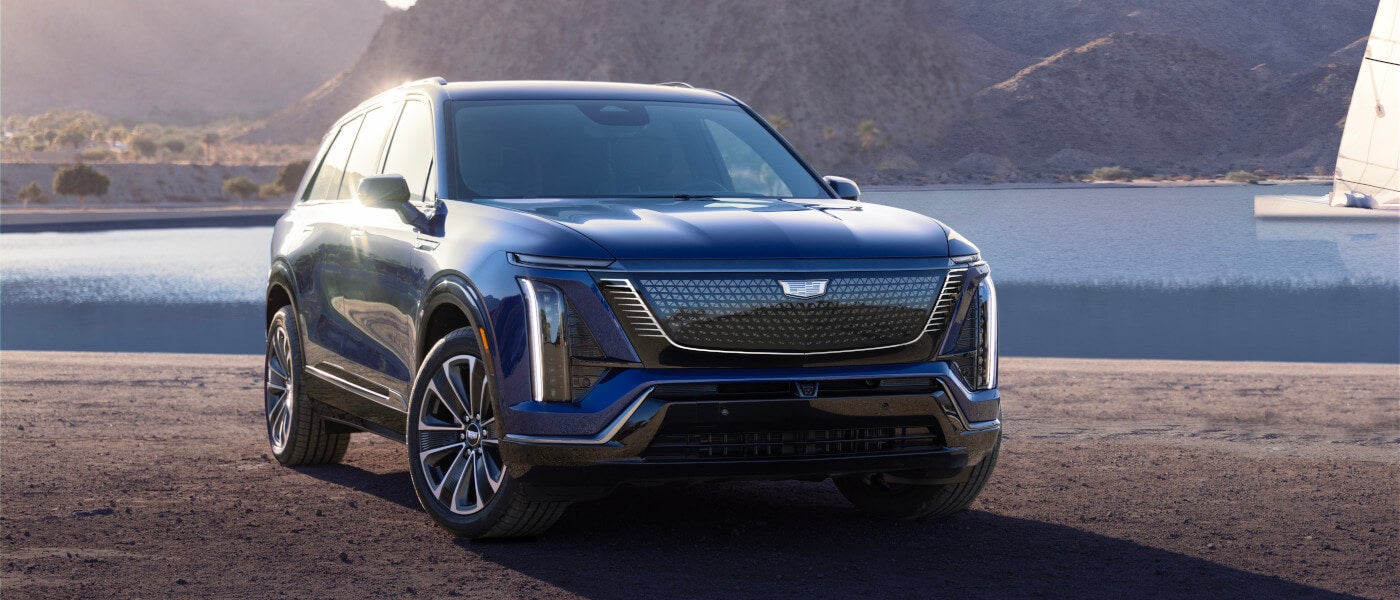 2026 Cadillac VISTIQ Exterior Parked By Sailboat