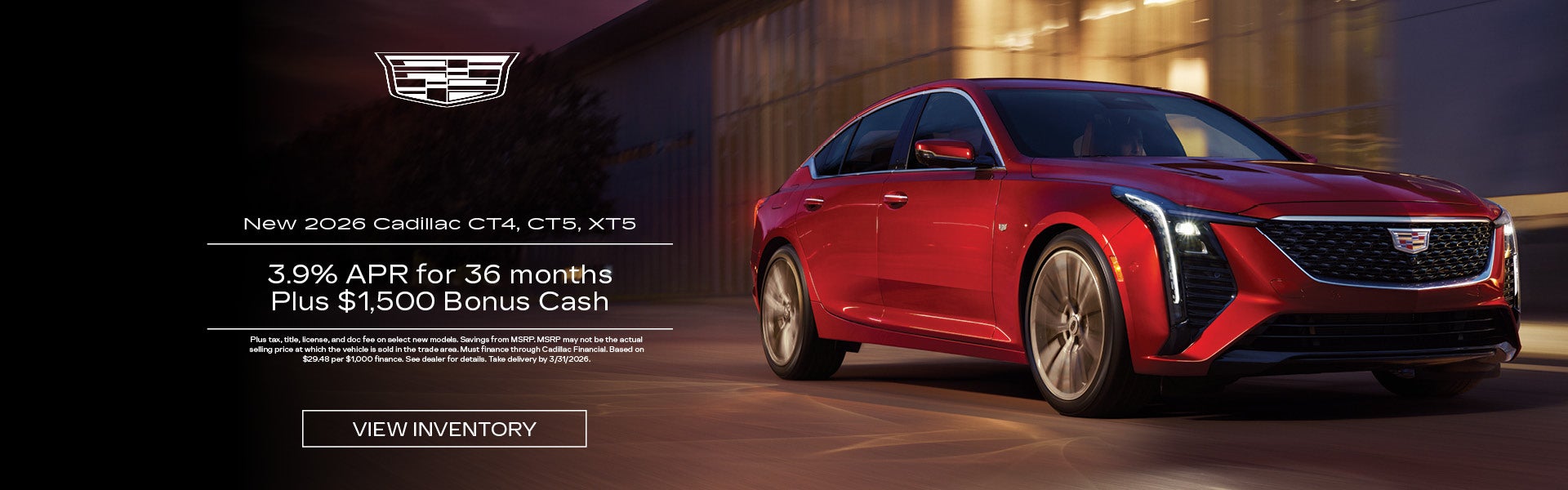 2026 Cadillac CT4, CT5 and XT5