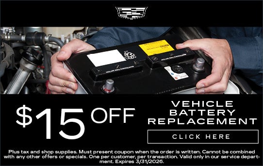 $15 Off Vehicle Battery Replacement