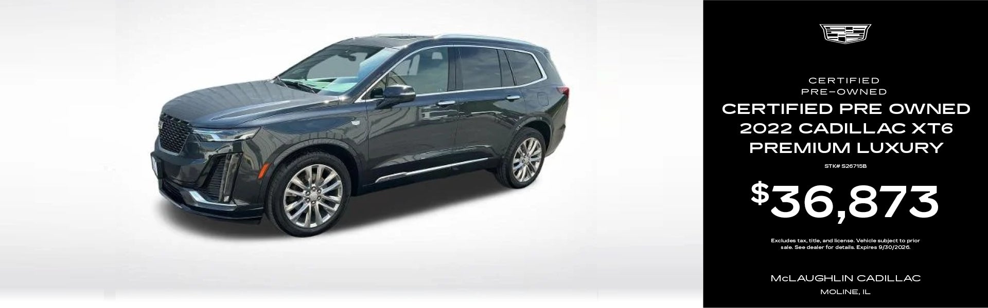 CPO 2022 Cadillac XT6