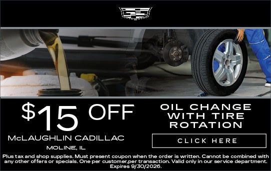 $15 Off Oil Change With Tire Rotation